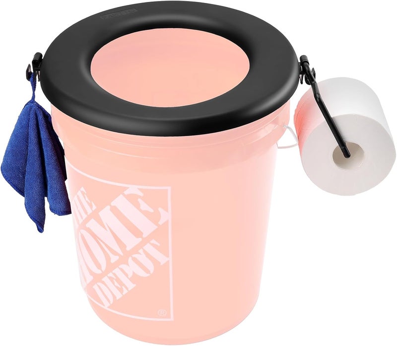 PAHTTO Bucket Toilet Seat, Portable Toilet Seat for 5 Gal Buckets, Camping Toilet Seat, Snap-on Toilet Seat for Outdoor, Camping, Hiking, Emergency, Car, Boat, RV Travel - Image 1